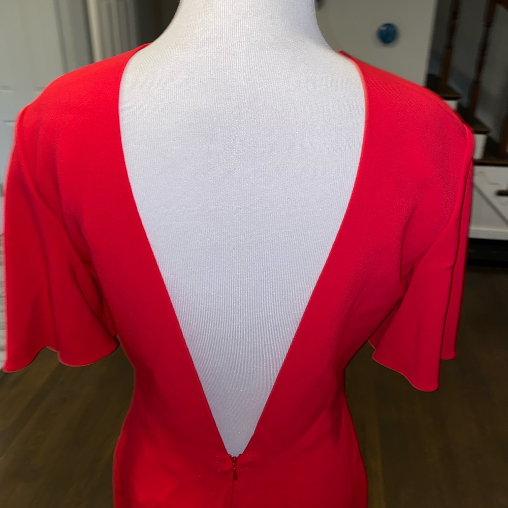 Brandon Maxwell Open Back Crepe Dress - Picture 7 of 8